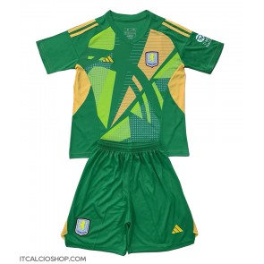 Aston Villa Portiere Prima Maglia Bambino 2024-25 Manica Corta (+ Pantaloni corti)